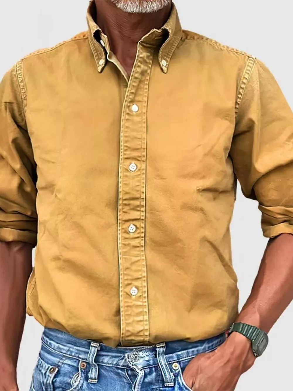 Men's Full Size Casual Button-Down Shirt Plus Size, image 3