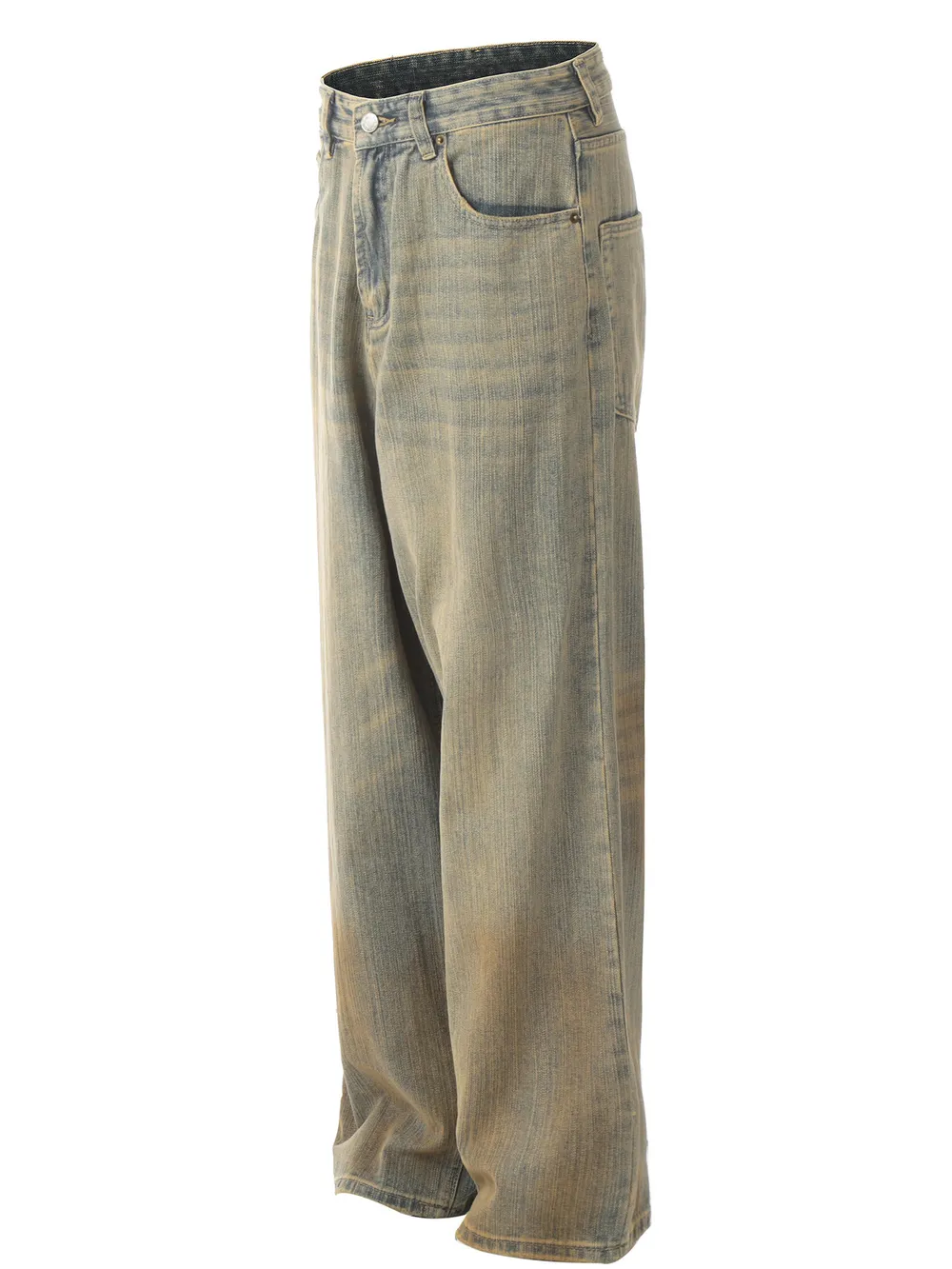 Men's Vintage Washed Wide Leg Baggy Jeans, image 2