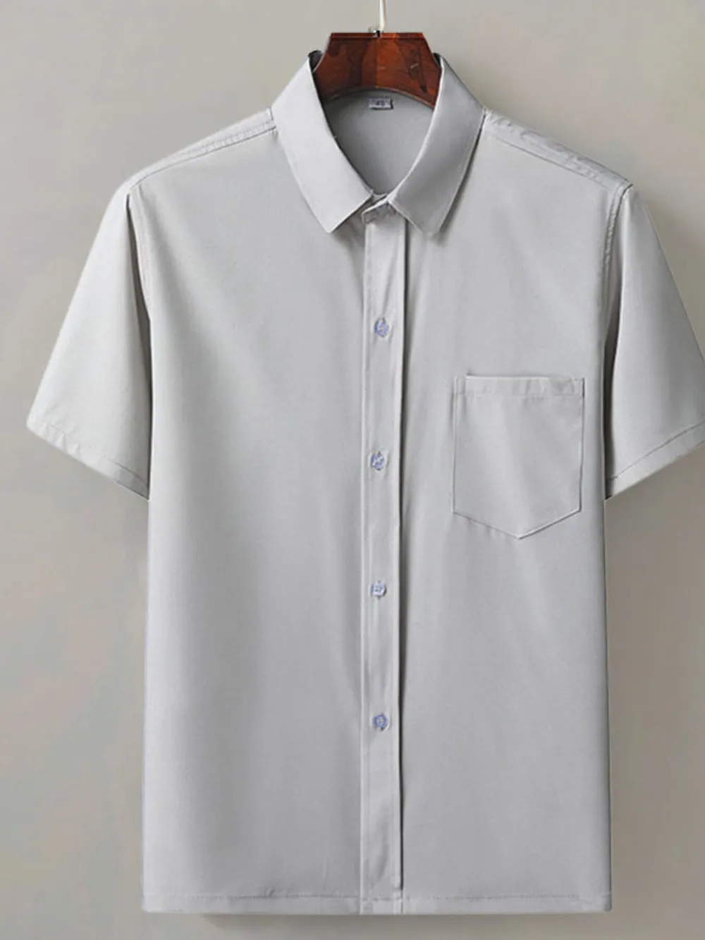 Men's Full Size Button Up Short Sleeve Shirt Plus Size, image 4