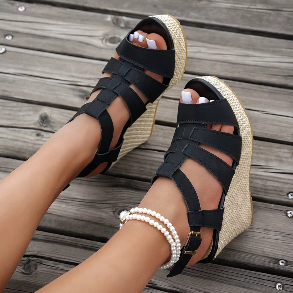 Open Toe Wedge Sandals, image 6