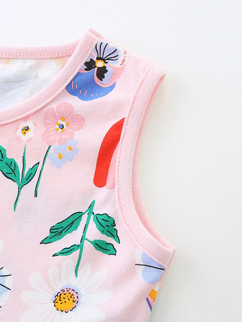 Children's Butterfly and Rainbow Print Sleeveless Dress, image 2
