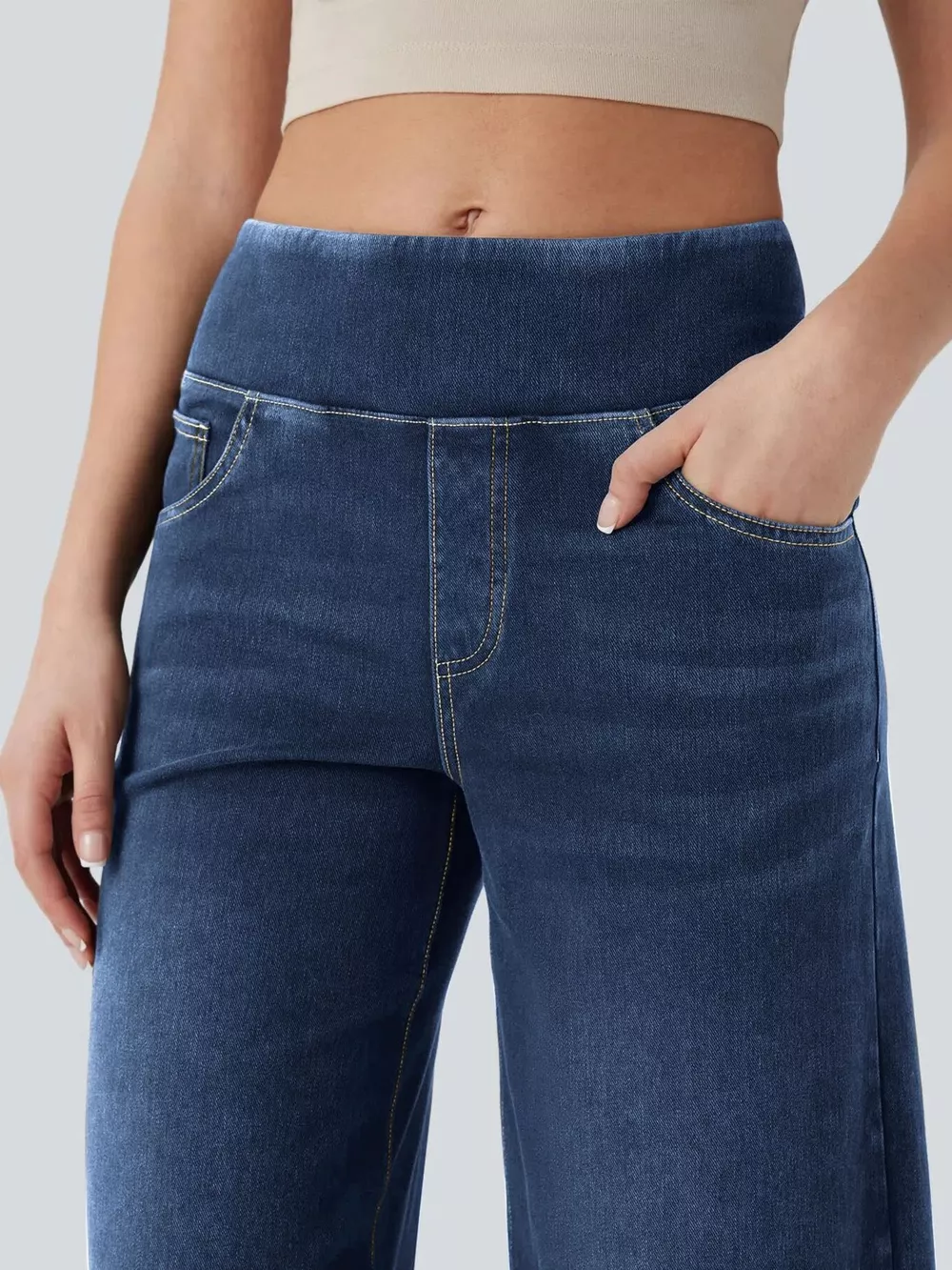 High-Waisted Wide Leg Jeans, image 10