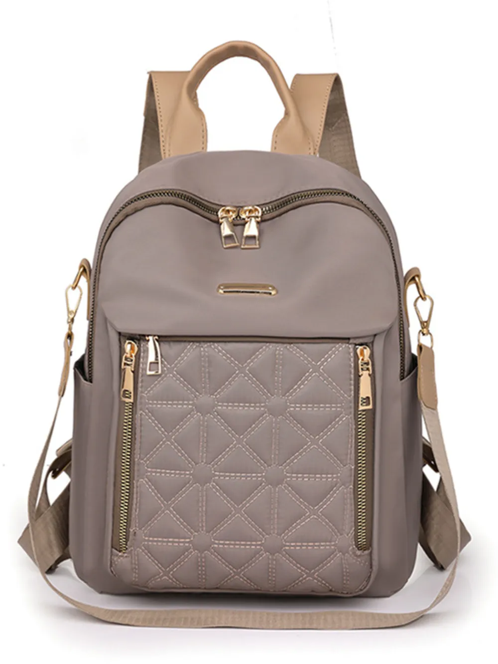 Quilted Oxford Cloth Backpack Bag, image 2