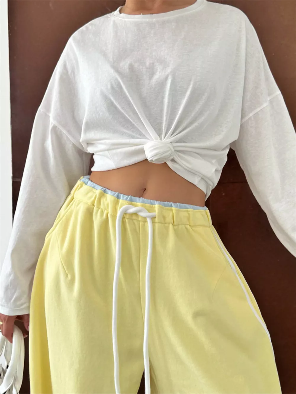 Side Stripes High-Waisted Wide-Leg Sweatpants, image 19