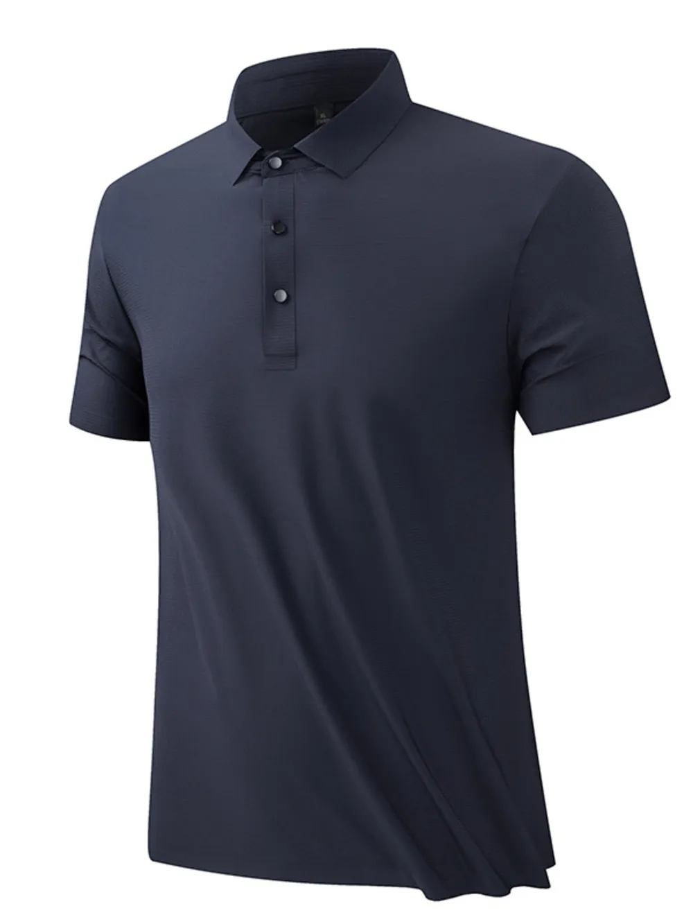 Men's Plus Size Button Detail Short Sleeve Polo, image 2