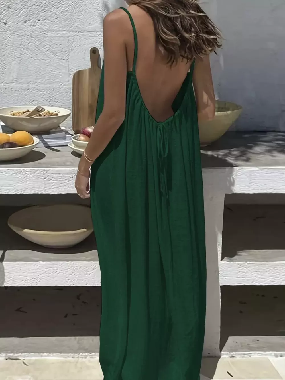 Full Size Backless Scoop Neck Maxi Dress Plus Size, image 19