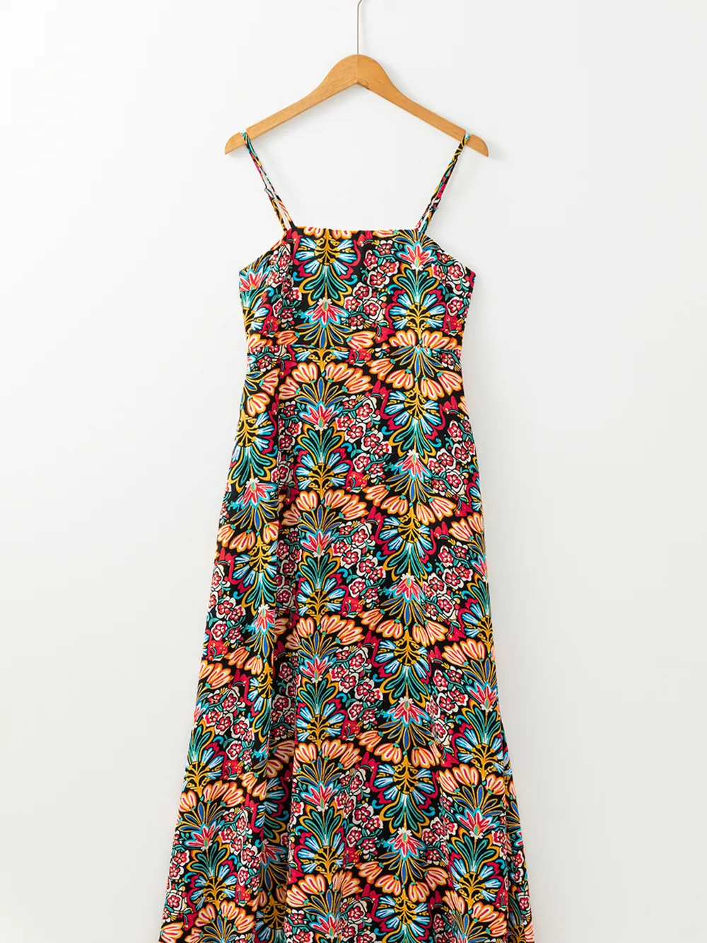 Floral Print Thin Straps High Waist Maxi Dress, image 9