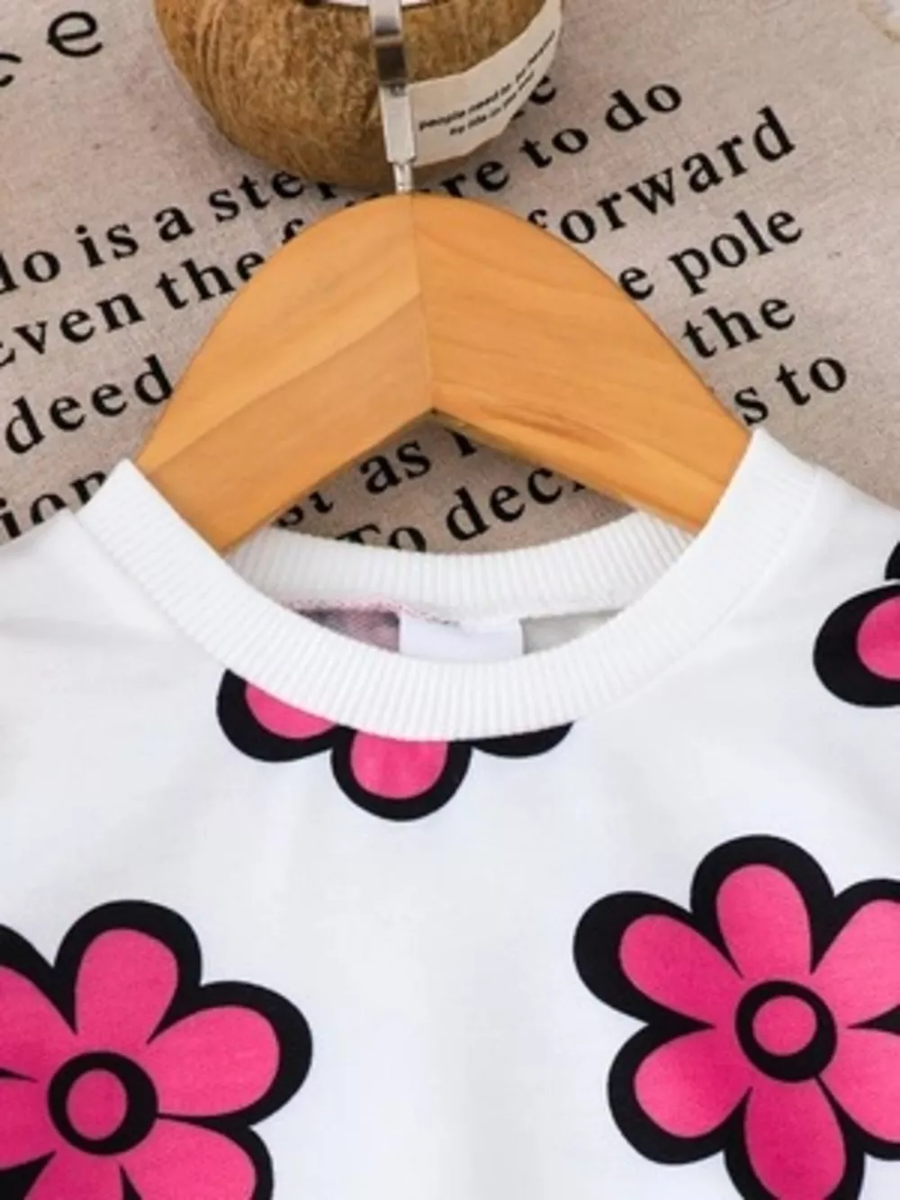 Children's Floral Long Sleeve Sweatshirt and Joggers Set, image 3