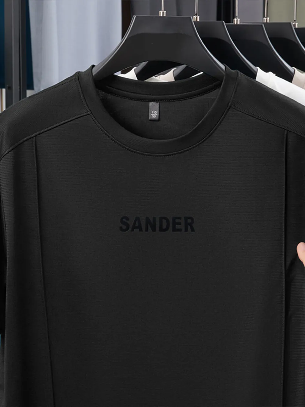 Men's Plus Size Letter Round Neck Short Sleeve T-Shirt, image 8