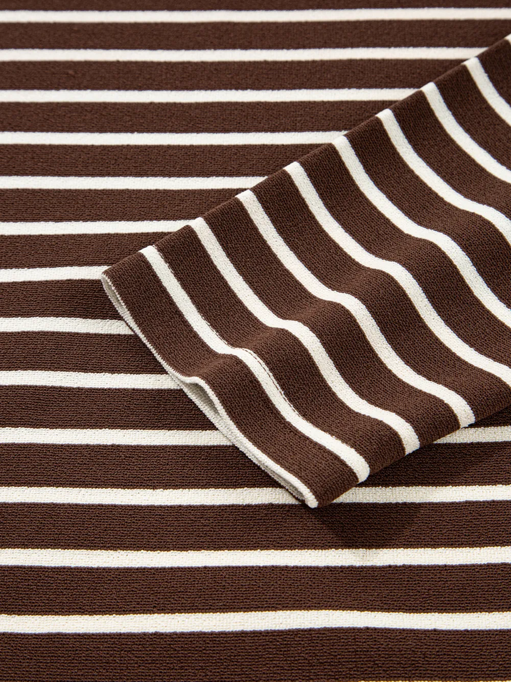 Stripe Cropped Crew Neck Long Sleeve T Shirt, image 6