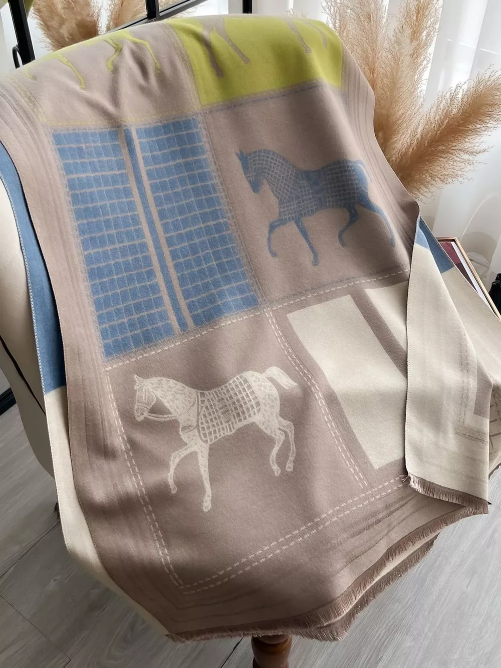 Equestrian Print Warm Scarf, image 6