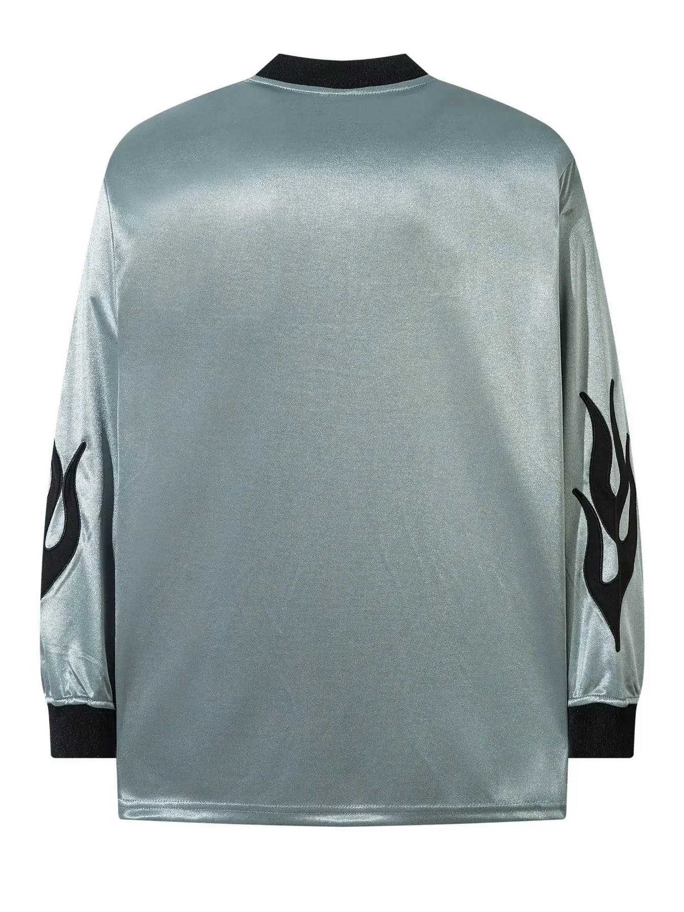 Men's V-Neck T-Shirt with Flame Graphics, image 3
