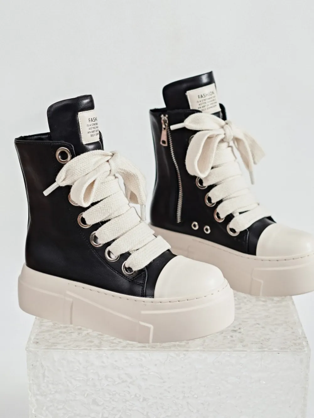 Platform Lace Up Contrast Sneakers, image 7
