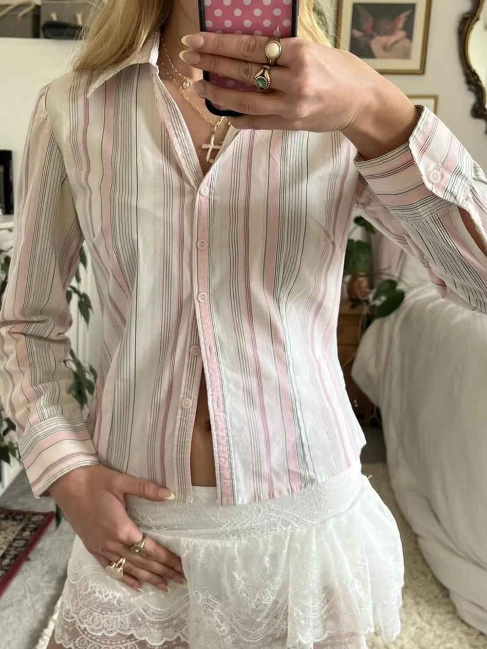 Printed Button-Down Long Sleeve Shirt, image 16