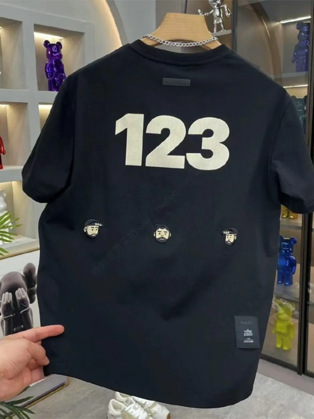 Men's Full Size Number 123 Round Neck T-Shirt Plus Size, image 2