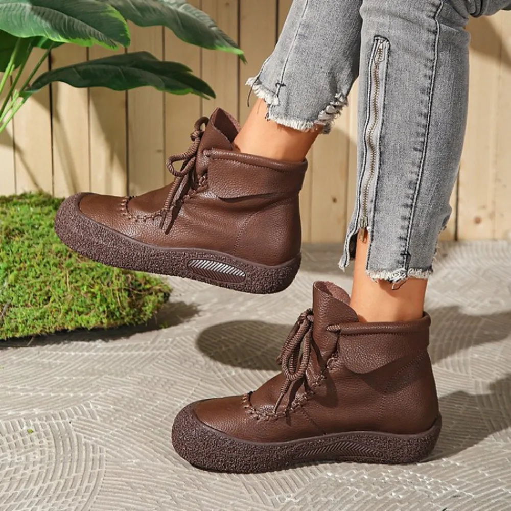 Lace-Up Platform Ankle Boots, image 6