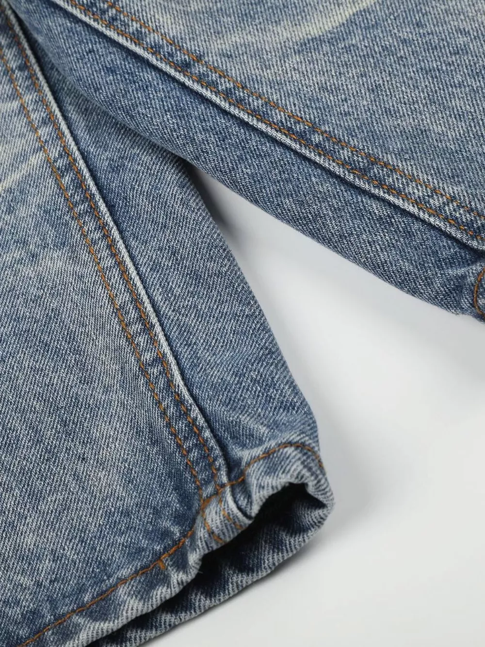 Men's Vintage Wash Wide Leg Denim Capris, image 9