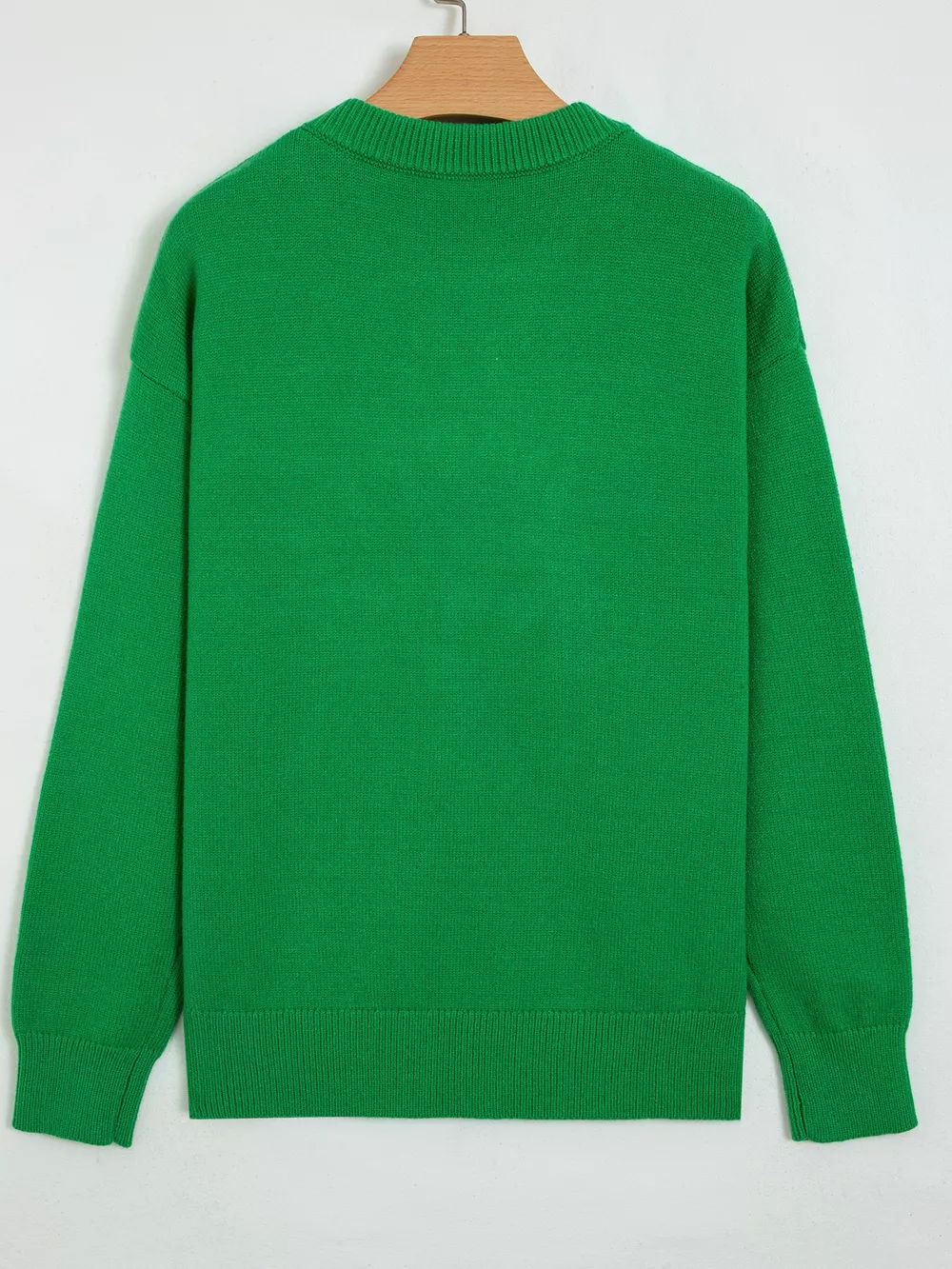 Abstract Patch Embroidery Christmas Pullover Sweater, image 10