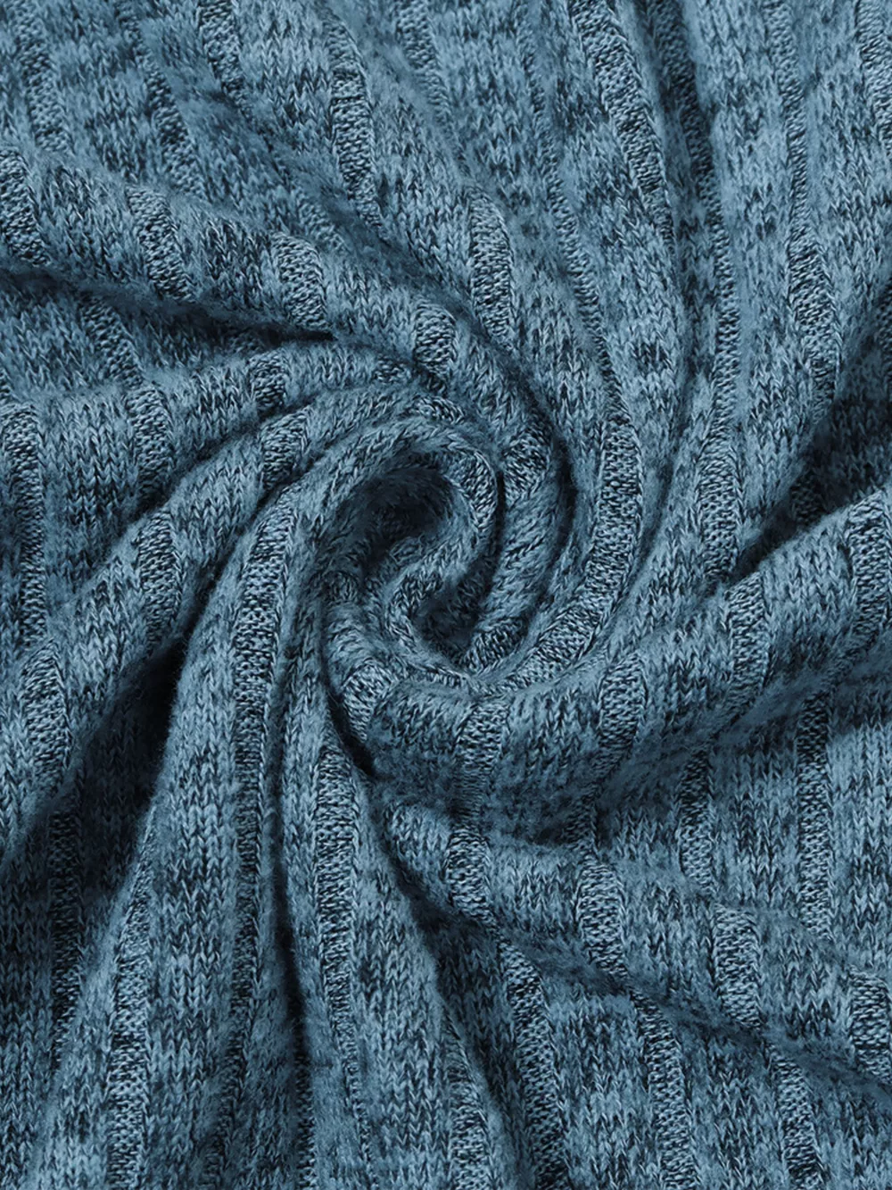 V-Neck Textured Knit Long Sleeve T-Shirt, image 7