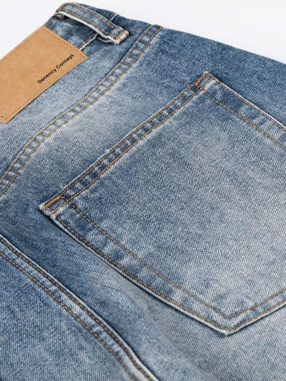 Men's Wide Leg Vintage Wash Jeans, image 6