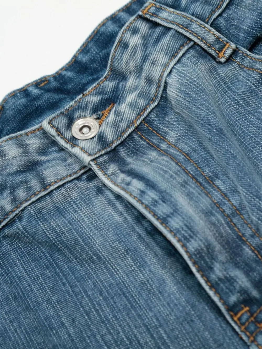 Men's Floral Trim Wide Leg Denim Shorts, image 5