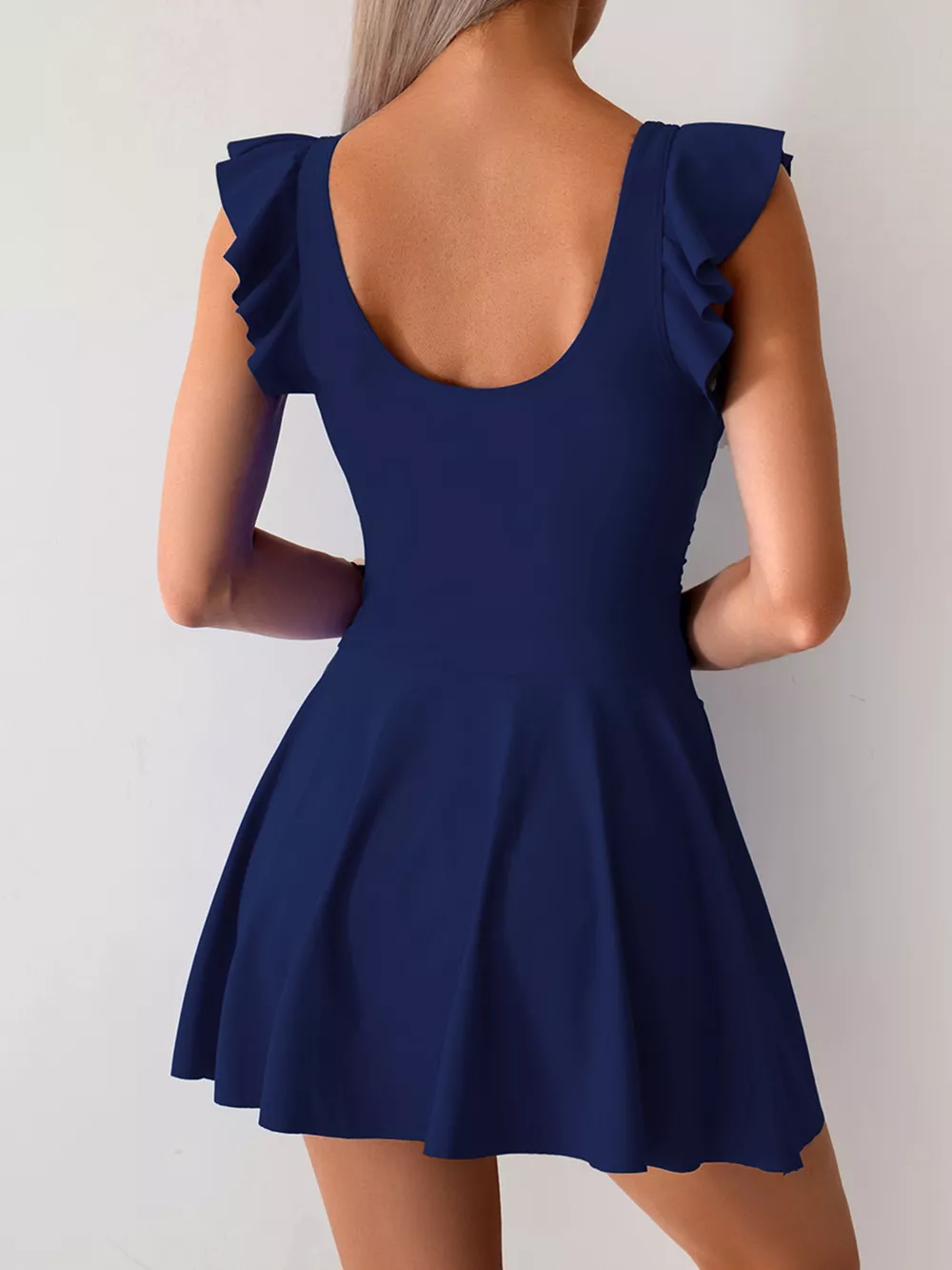 Ruffled Sleeve One-Piece Swim Dress, image 8