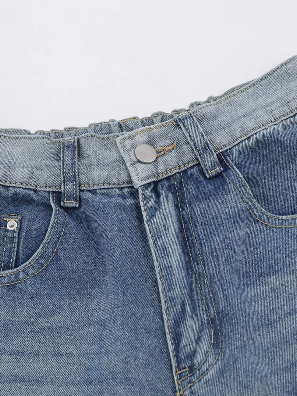 Men's Wide-Leg Vintage Wash Denim Jeans, image 4