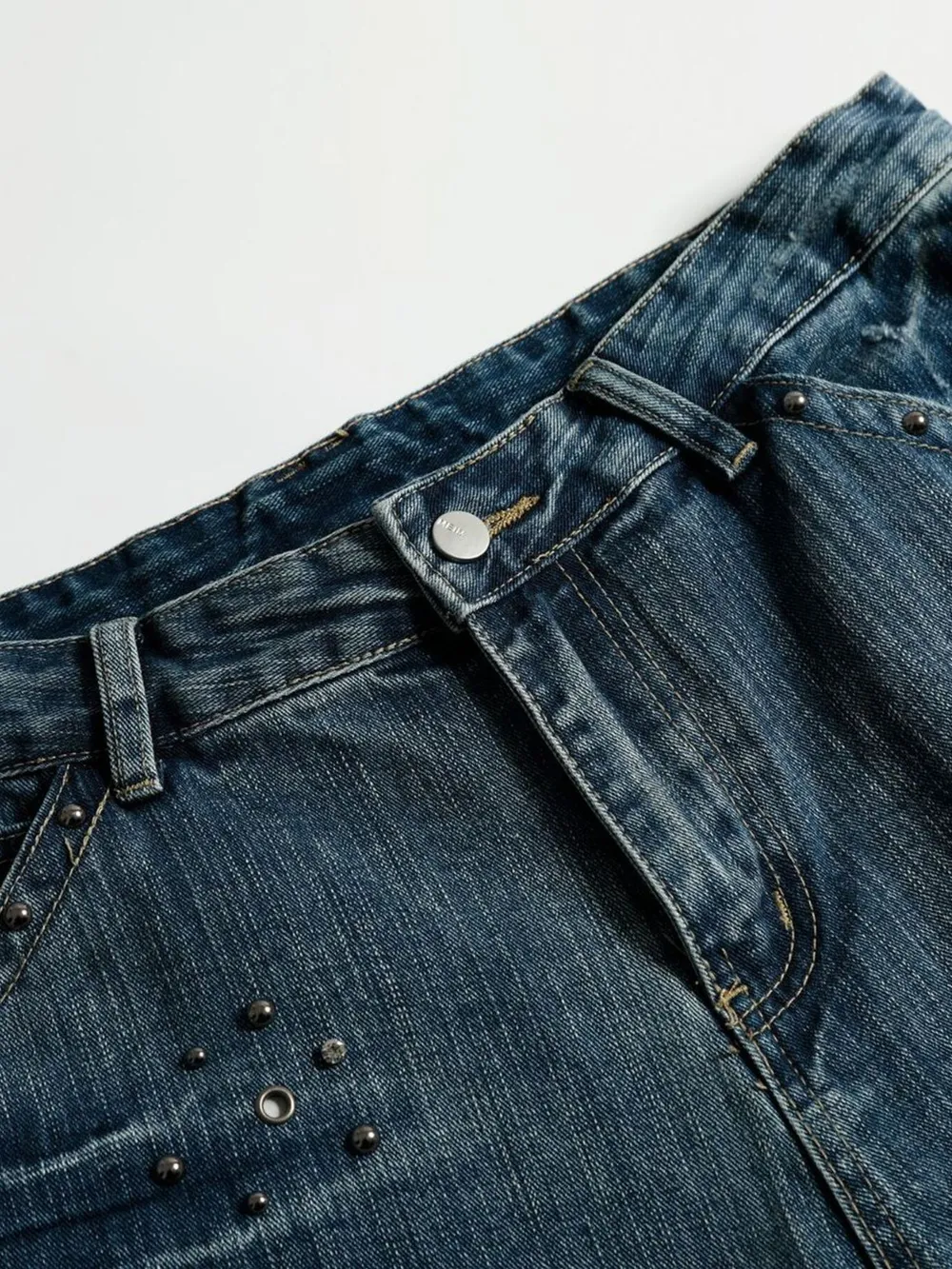 Men's Washed Wide Leg Jeans, image 9