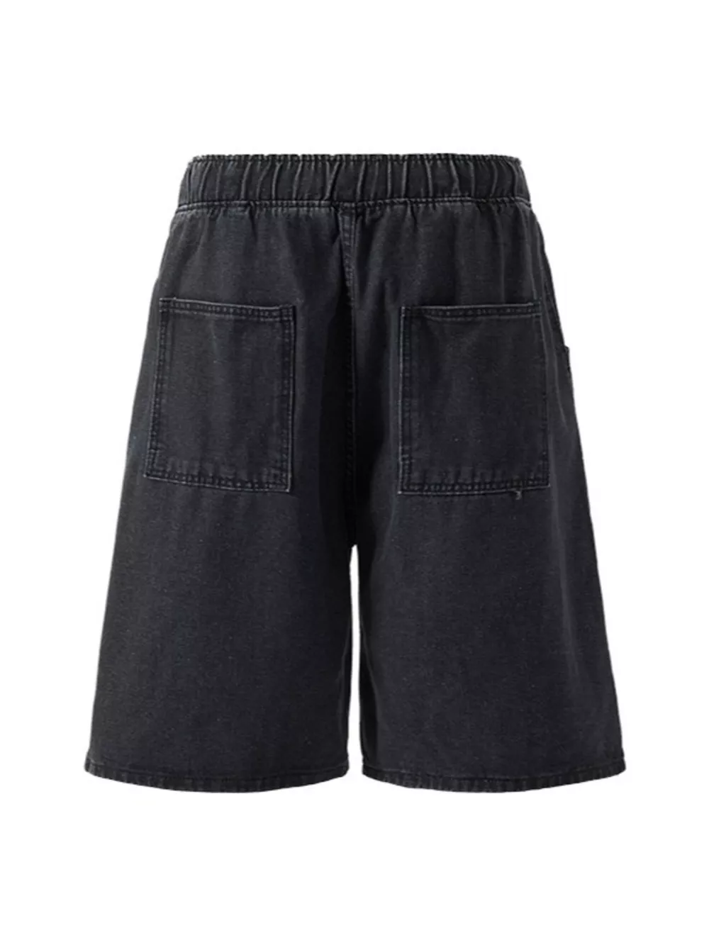 Men's Plus Size Loose Fit Wash Denim Shorts, image 5