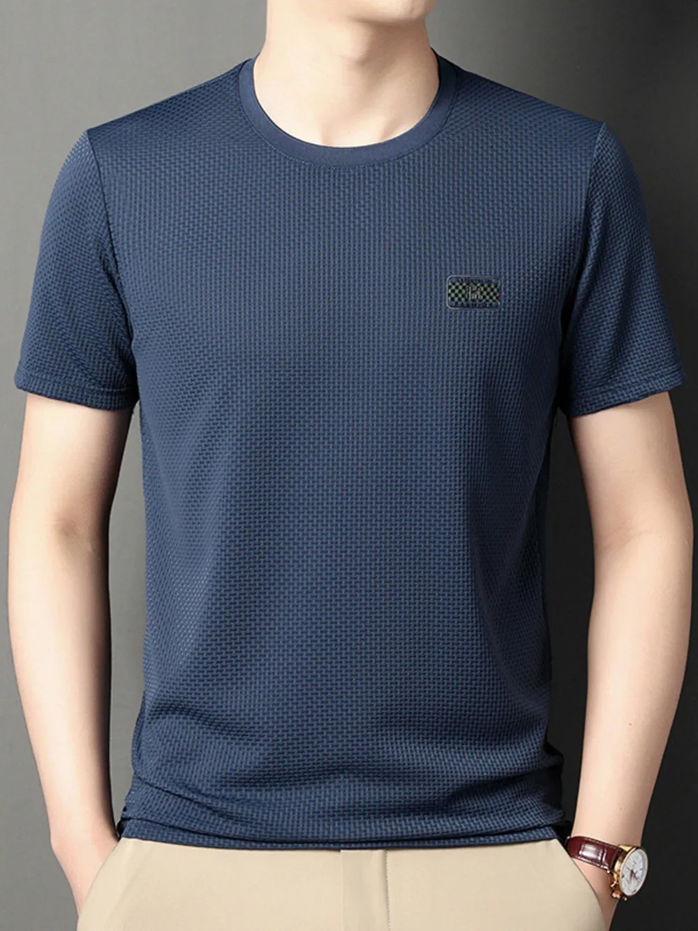 Men's Plus Size Breathable Short Sleeve T-Shirt, image 2