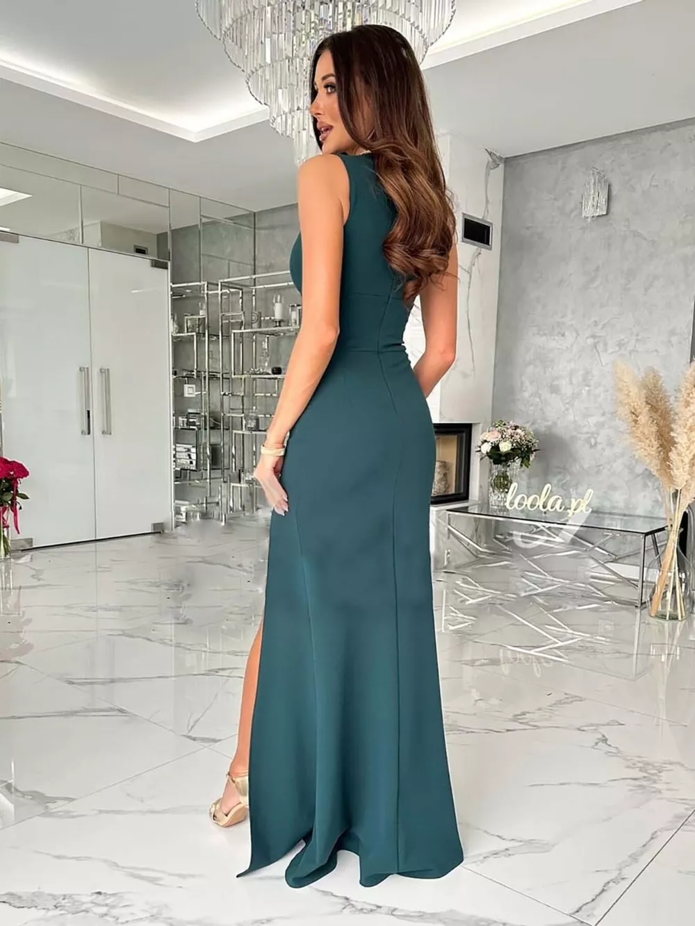 Sleeveless High Slit Maxi Dress, image 7