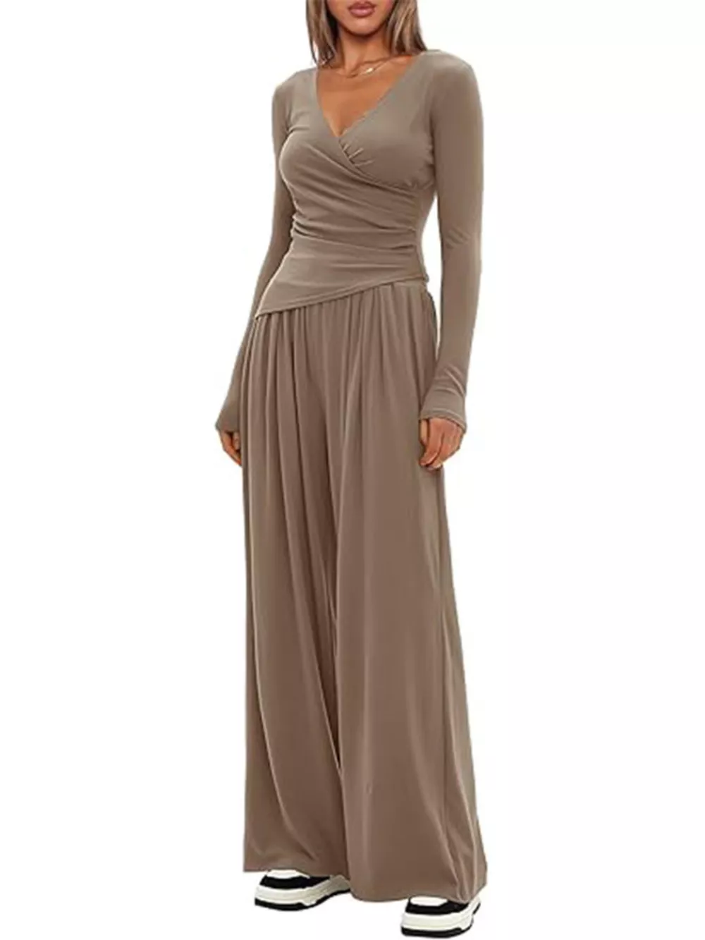 Casual Long Sleeve Top and Pants Two-Piece Set, image 11