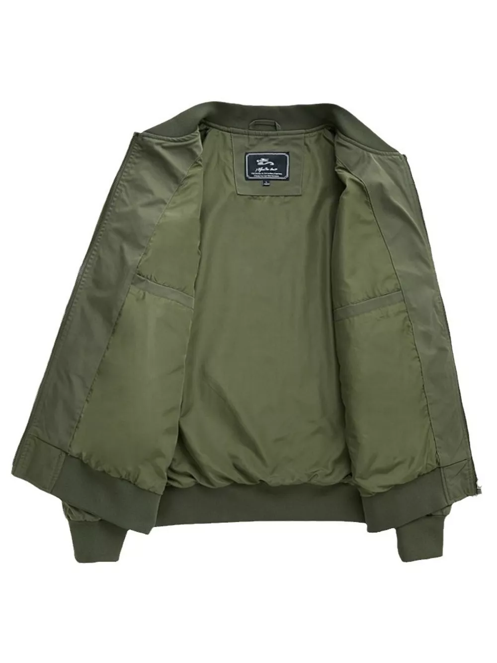 Men's Plus Size Zip Up Long Sleeve Jacket, image 5