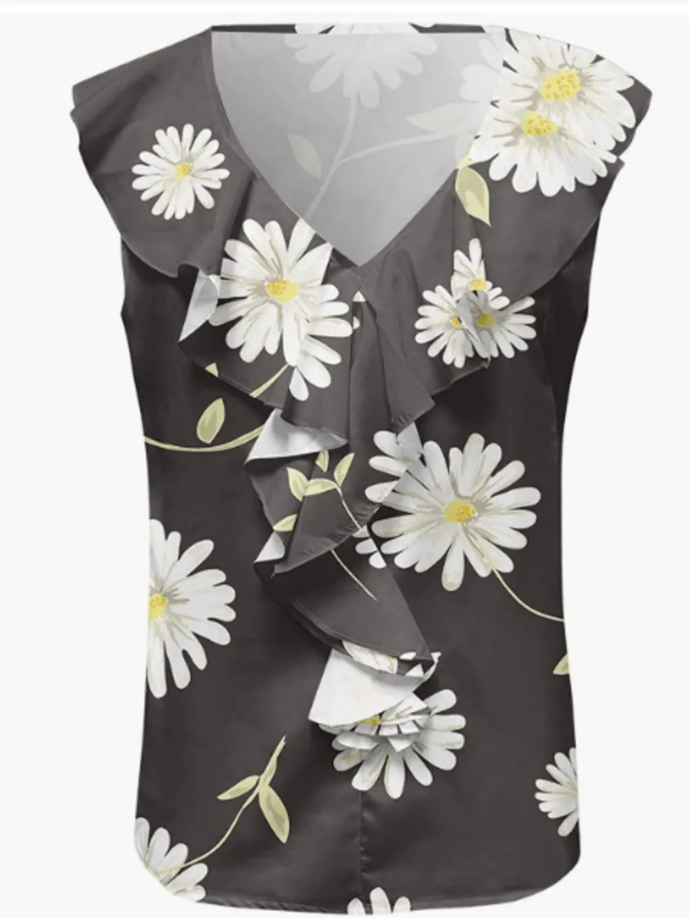 Printed V-Neck Tank, image 12