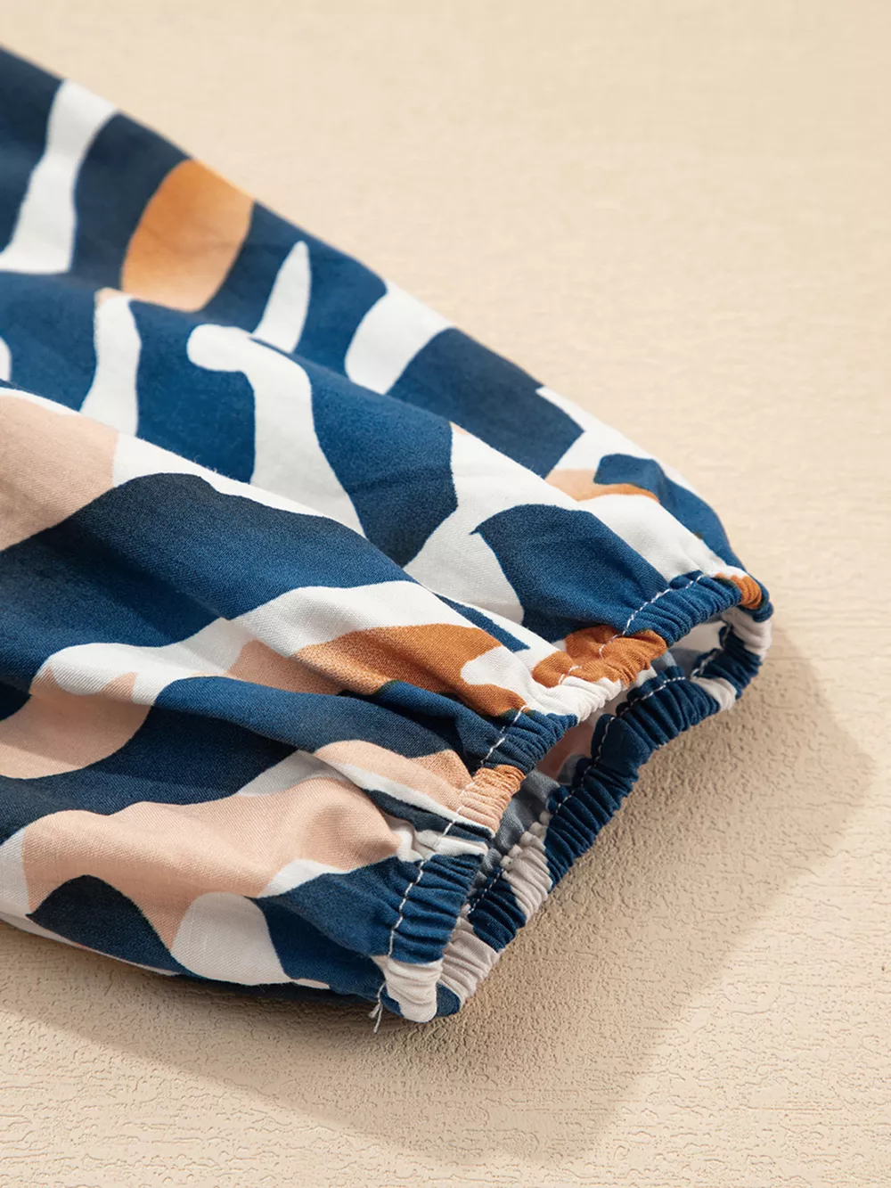 Zebra Print Tied Front Puff Sleeve Top, image 5