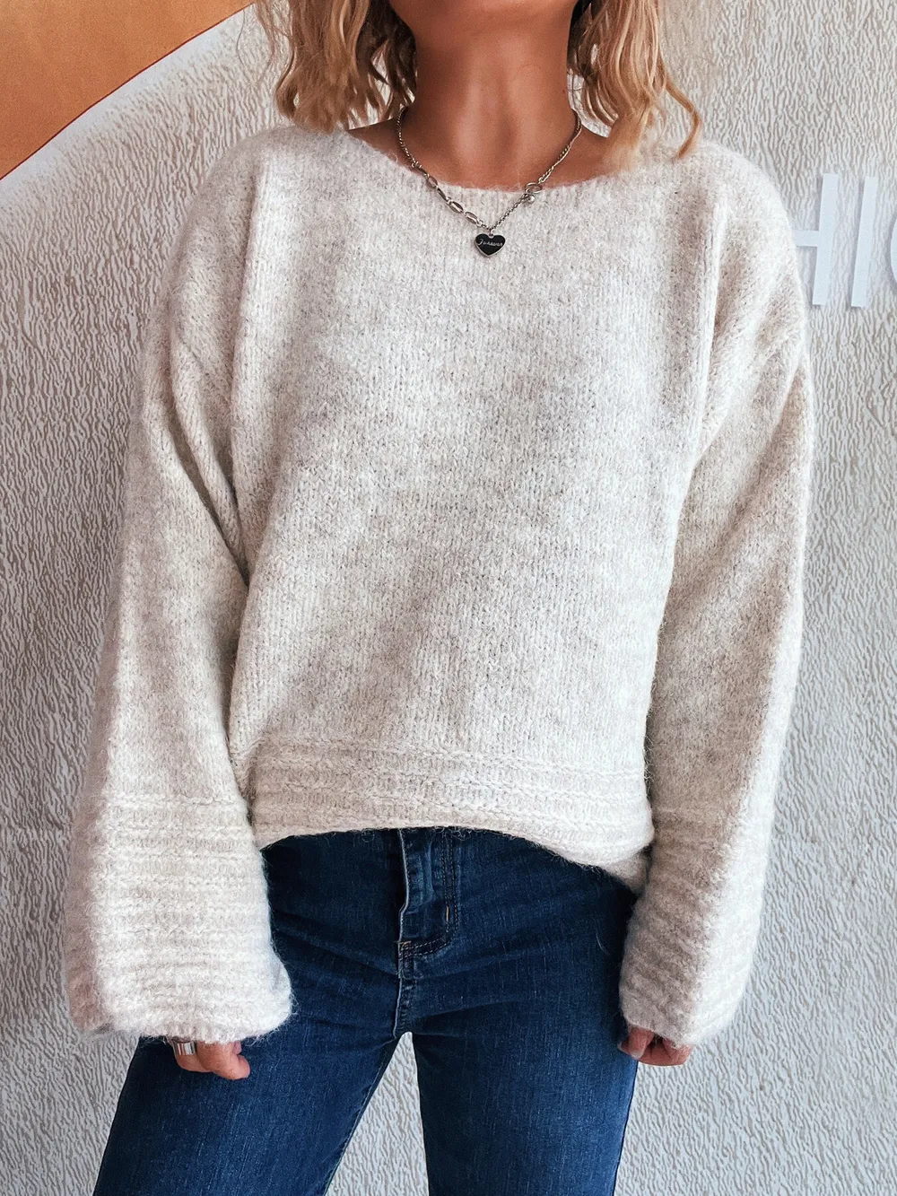 Relaxed Fit Round Neck Sweater, image 21