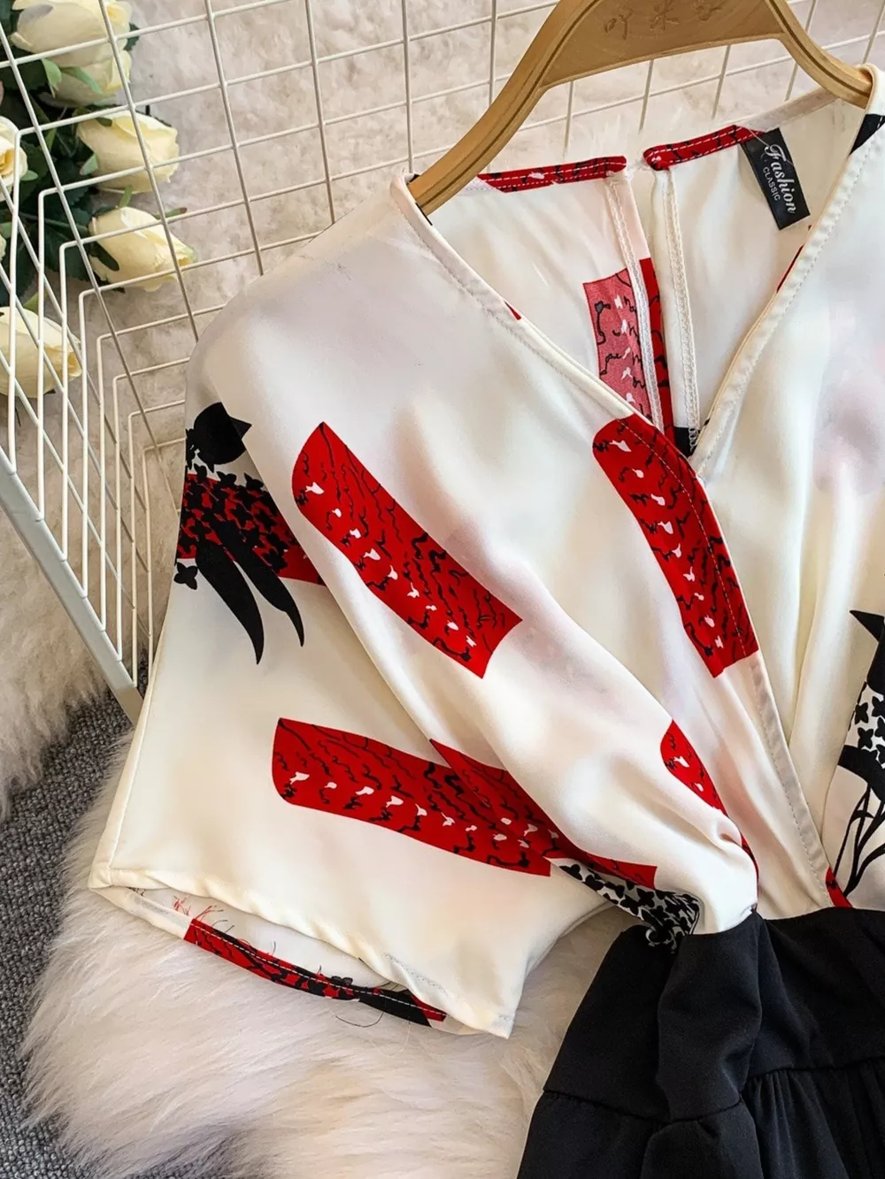 Printed Wide Leg Jumpsuit, image 7