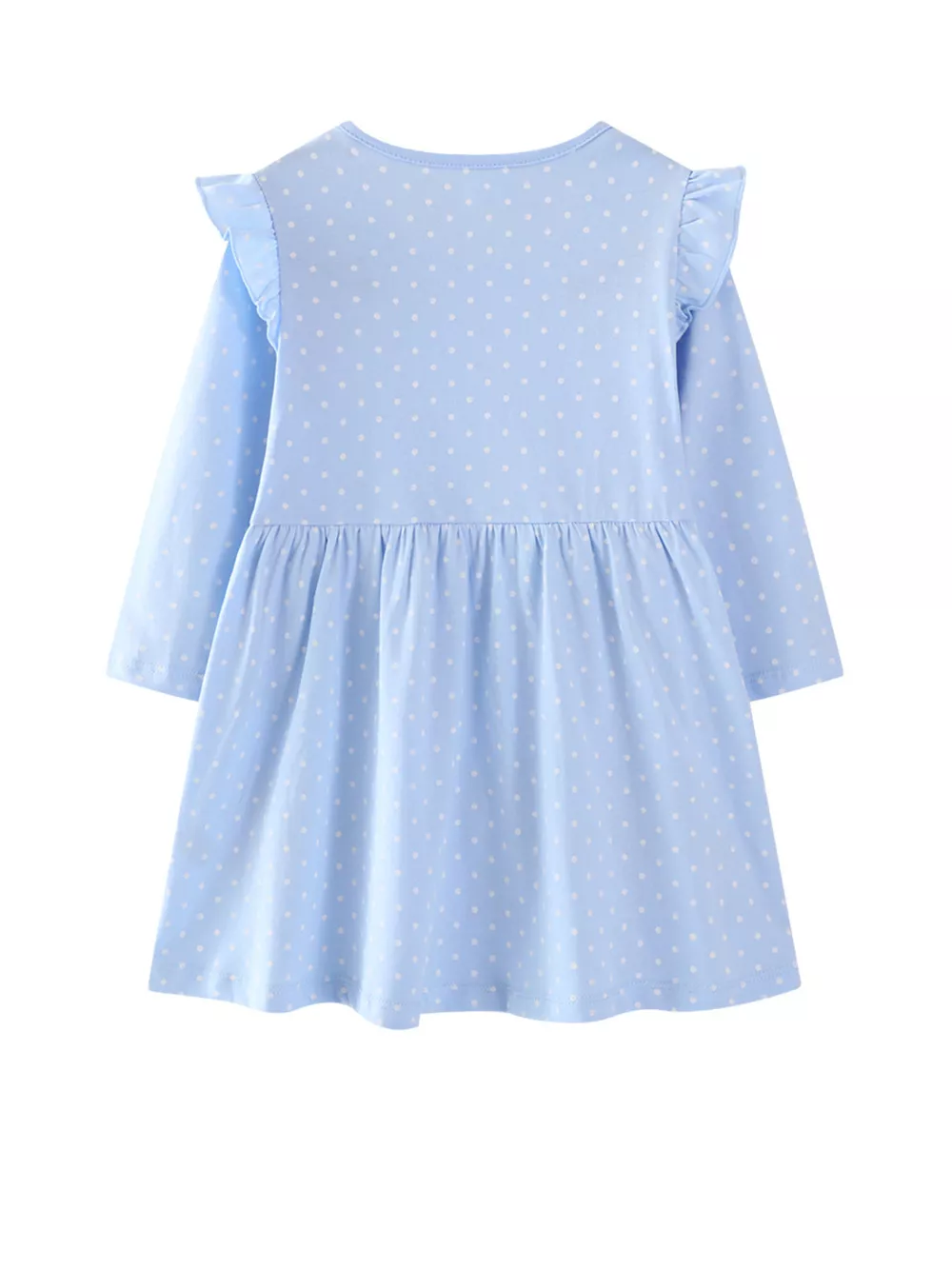 Children's Fairy Embroidered Long Sleeve Polka Dot Dress, image 3