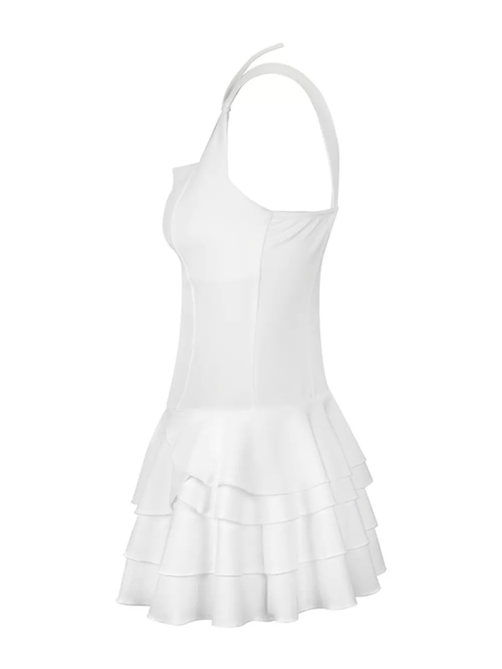 Layered Ruffled Hem Mini Dress, image 5