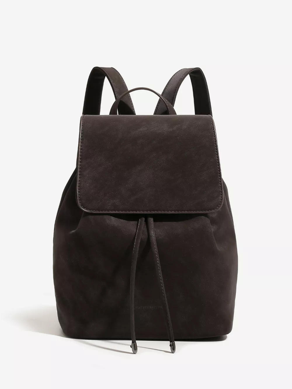 Minimalist Suede Drawstring Backpack Bag