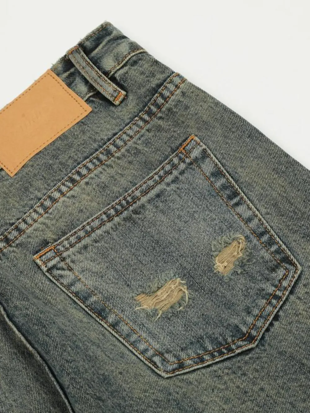 Men's Vintage Distressed Flare Jeans, image 13