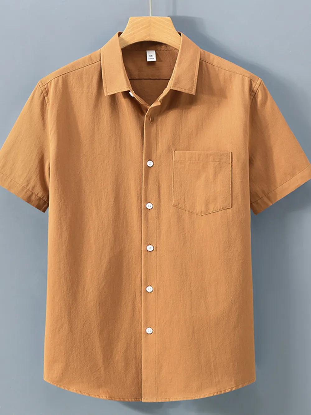 Men's Plus Size Button Up Short Sleeve Shirt, image 10