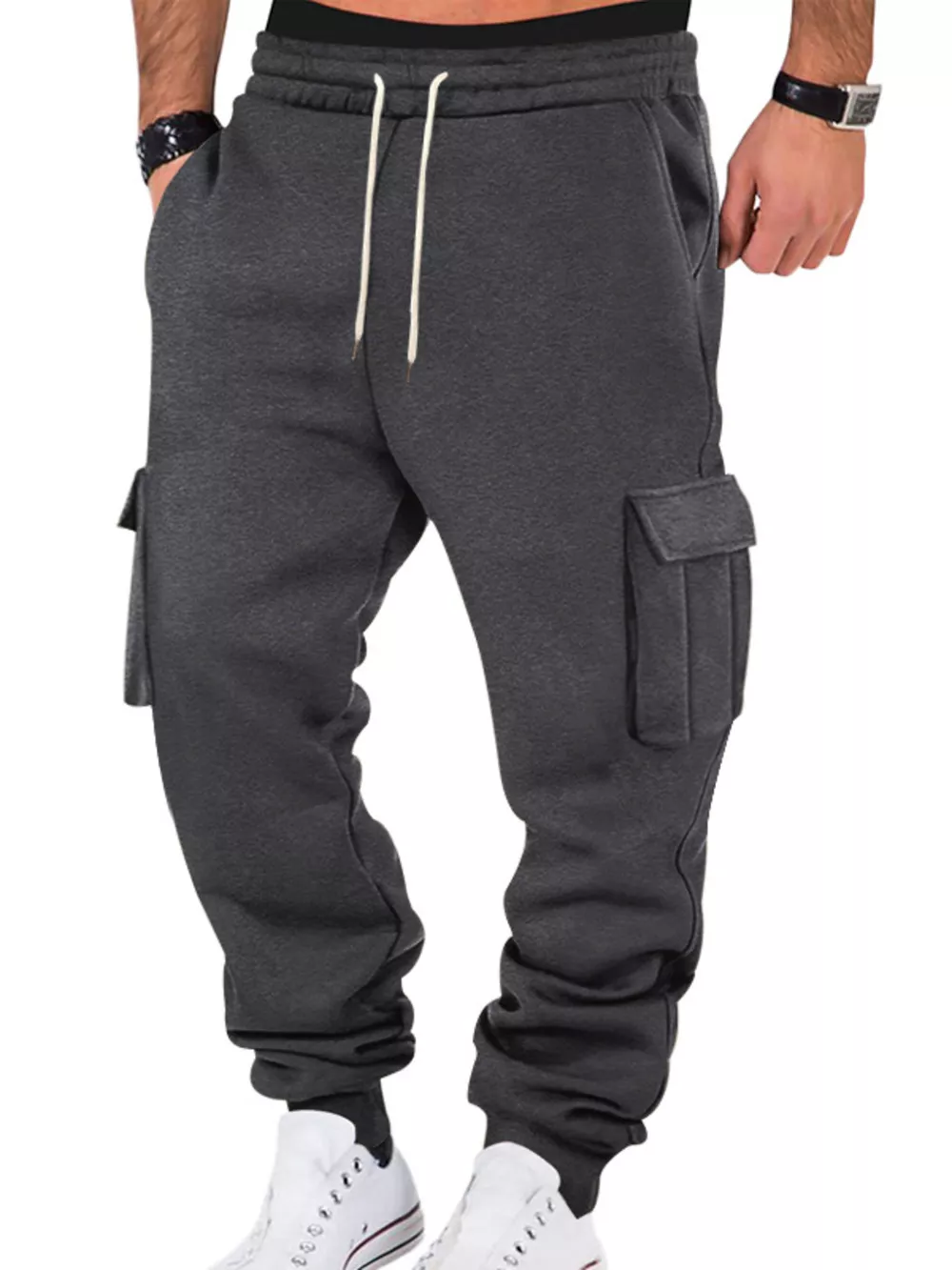 Men's Full Size Casual Joggers with Multi-Pocket Plus Size, image 12