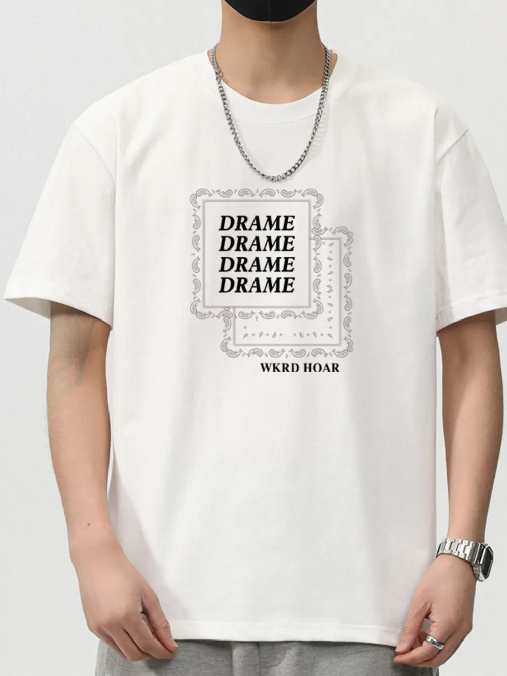 Men's Plus Size Round Neck Short Sleeve T-Shirt, image 5
