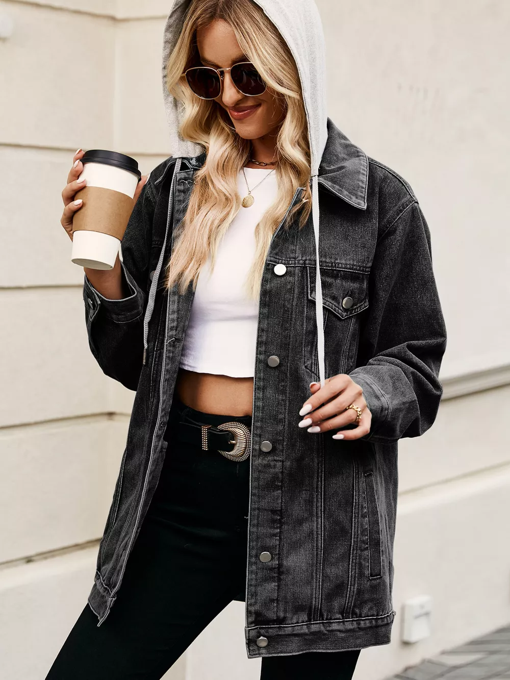 Button Up Long Sleeve Denim Jacket, image 10