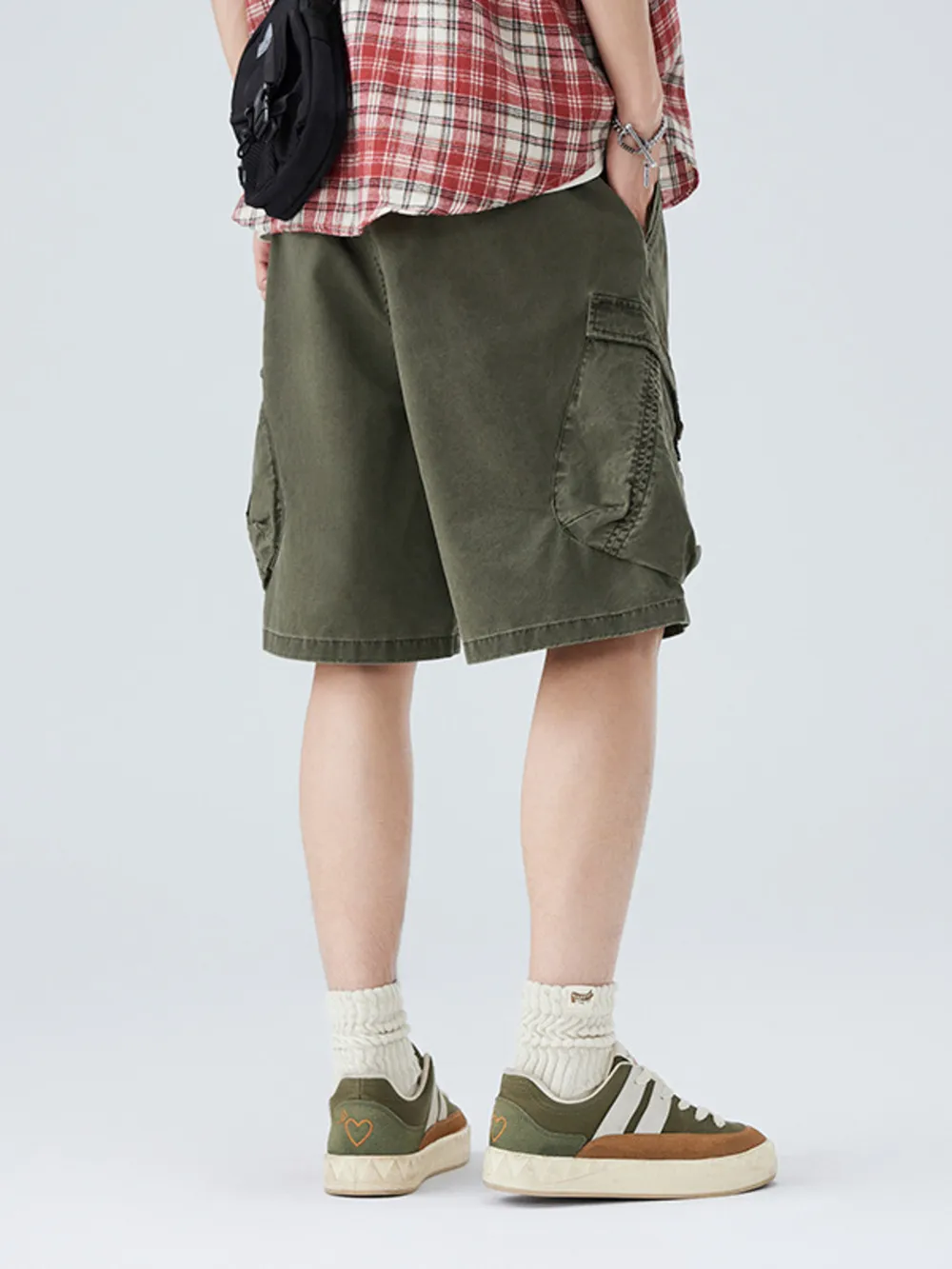 Men's Plus Size Cargo Shorts with Multiple Pockets, image 3
