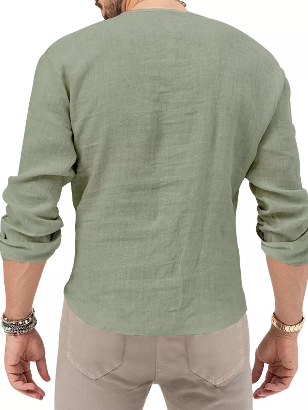 Men's Full Size Slim Fit Long Sleeve Blouse Plus Size, image 18