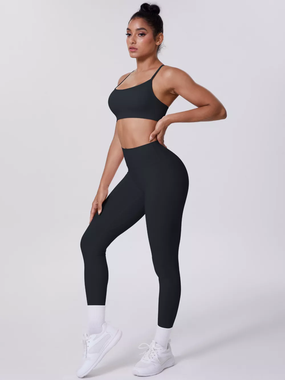 Criss-Cross Back Cami and Leggings Active Set, image 7