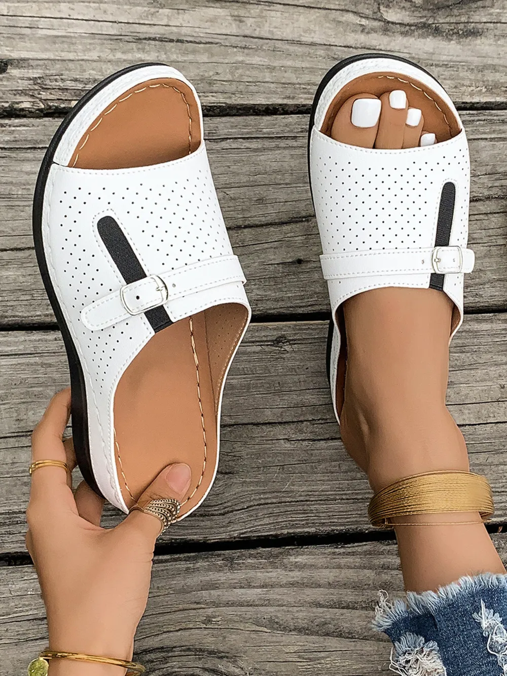 Casual Comfort Buckle Strap Sandals, image 15