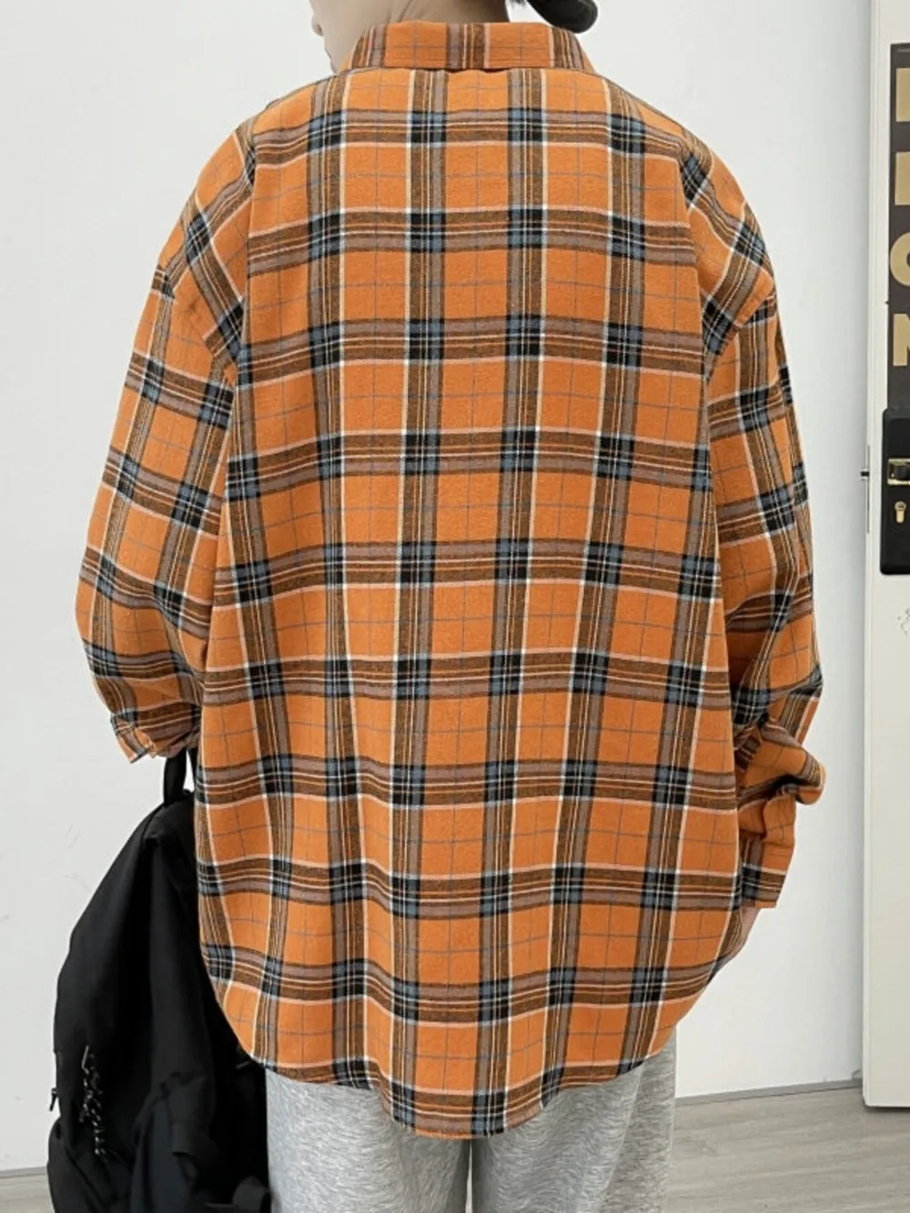 Men's Plus Size Plaid Long Sleeve Shirt, image 3